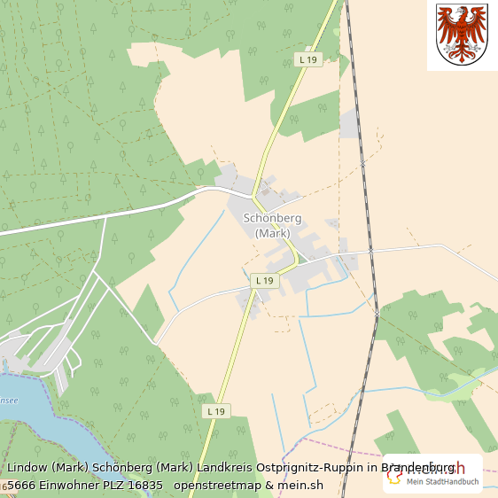 Lindow (Mark) Schnberg (Mark)  Lageplan